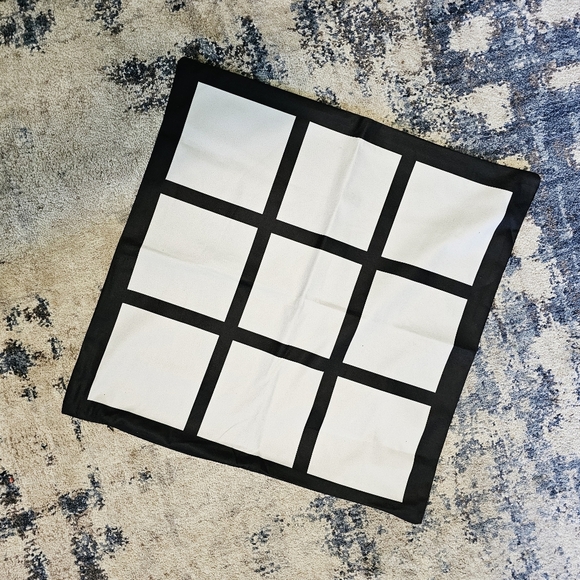 Sublimation blank White and Black Cross Pattern pillow case bundle of 4 - Picture 4 of 7